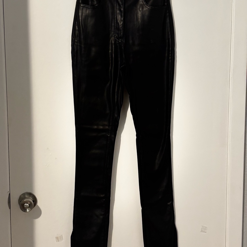 PrettyLittleThing Black Skinny Faux Leather Pants